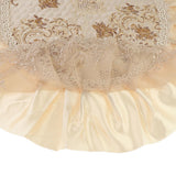 Max European Round Cabinet Hood Dust Cover Embroidered Dustproof Ornament Brown