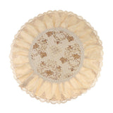 Max European Round Cabinet Hood Dust Cover Embroidered Dustproof Ornament Brown