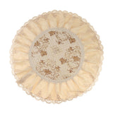 Max European Round Cabinet Hood Dust Cover Embroidered Dustproof Ornament Brown