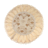 Max European Round Cabinet Hood Dust Cover Embroidered Dustproof Ornament Brown