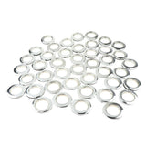 Max 90 Pack Eyelet Curtain Rings Decorative Drapery Rings Curtain Accessories Silver