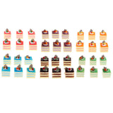 Max 6 Pcs Lifelike Artificial Cake Cube Cake Model Home Ornaments Red