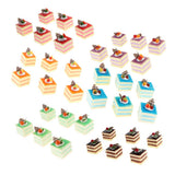 Max 6 Pcs Lifelike Artificial Cake Cube Cake Model Home Ornaments Red