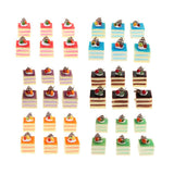 Max 6 Pcs Lifelike Artificial Cake Cube Cake Model Home Ornaments Red