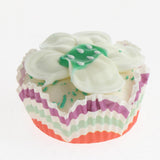 Max 6 Pieces Simulation Cup Cake Model PU Early Childhood Education Prop Green