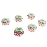 Max 6 Pieces Simulation Cup Cake Model PU Early Childhood Education Prop Green