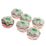 Max 6 Pieces Simulation Cup Cake Model PU Early Childhood Education Prop Green