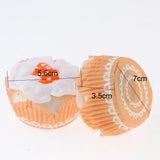 6 Pieces Simulation Cup Cake Model PU Early Childhood Education Prop Orange