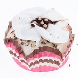 Max 6 Pieces Simulation Cup Cake Model PU Early Childhood Education Prop Brown