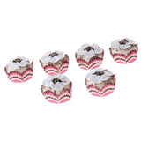 Max 6 Pieces Simulation Cup Cake Model PU Early Childhood Education Prop Brown
