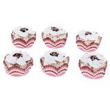 Max 6 Pieces Simulation Cup Cake Model PU Early Childhood Education Prop Brown