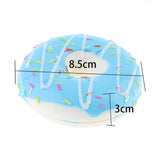 Max Realistic Artificial Donut Fake Lifelike Simulated Doughnut Decor Blue