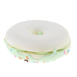 Max Realistic Artificial Donut Fake Lifelike Simulated Doughnut Decor Green