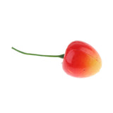 Maxbell 100 Pieces Artificial Vegetables Fruits Acorn Cherry Strawberry Yellow Red Cherry