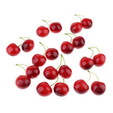 Max Colorful Simulation Fruit Cherry 20 Capsules  Large Double Red