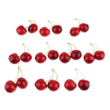 Max Colorful Simulation Fruit Cherry 20 Capsules  Large Double Red