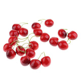 Max Colorful Simulation Fruit Cherry 20 Capsules  Large Double Red