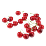 Max Colorful Simulation Fruit Cherry 20 Capsules  Large Double Red