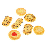Artificial Cookies Dessert for Decoration Lifelike Food Toy Yellow Biscuit