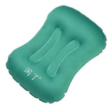 Max Inflatable Pillow Travel Air Cushion Travel Head Rest Support Green