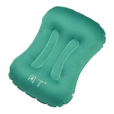 Max Inflatable Pillow Travel Air Cushion Travel Head Rest Support Green