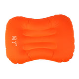 Max Inflatable Pillow Travel Air Cushion Travel Head Rest Support Orange