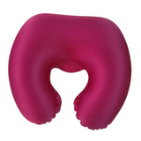 Max U Shaped Inflatable Pillow Travel Support Cushion Red