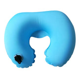 Max U Shaped Inflatable Pillow Travel Support Cushion Sky Blue