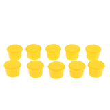 Max Maxb 10pcs Silica Gel (Food Grade) Wine Bottle Stoppers Corks Sealed Cap Yellow