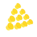 Max Maxb 10pcs Silica Gel (Food Grade) Wine Bottle Stoppers Corks Sealed Cap Yellow