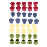 Max Maxb 10pcs Silica Gel (Food Grade) Wine Bottle Stoppers Corks Sealed Cap Red
