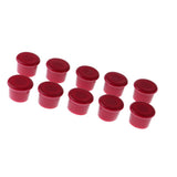 Max Maxb 10pcs Silica Gel (Food Grade) Wine Bottle Stoppers Corks Sealed Cap Red