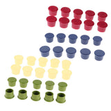 Max Maxb 10pcs Silica Gel (Food Grade) Wine Bottle Stoppers Corks Sealed Cap Red