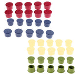 Max Maxb 10pcs Silica Gel (Food Grade) Wine Bottle Stoppers Corks Sealed Cap Red
