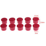 Max Maxb 10pcs Silica Gel (Food Grade) Wine Bottle Stoppers Corks Sealed Cap Red
