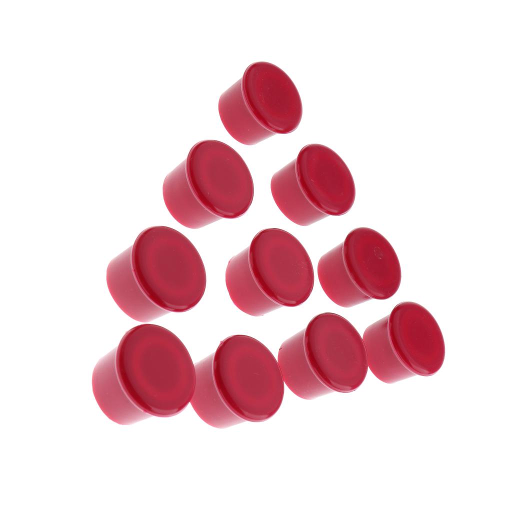 Max Maxb 10pcs Silica Gel (Food Grade) Wine Bottle Stoppers Corks Sealed Cap Red