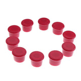 Max Maxb 10pcs Silica Gel (Food Grade) Wine Bottle Stoppers Corks Sealed Cap Red