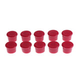 Max Maxb 10pcs Silica Gel (Food Grade) Wine Bottle Stoppers Corks Sealed Cap Red