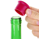 Max Maxb 10pcs Silica Gel (Food Grade) Wine Bottle Stoppers Corks Sealed Cap Red