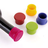 Max Maxb 10pcs Silica Gel (Food Grade) Wine Bottle Stoppers Corks Sealed Cap Red