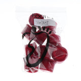 Max Maxb 10pcs Silica Gel (Food Grade) Wine Bottle Stoppers Corks Sealed Cap Red