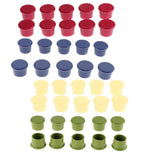 Max Maxb 10pcs Silica Gel (Food Grade) Wine Bottle Stoppers Corks Sealed Cap Red