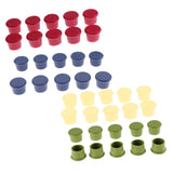 Max Maxb 10pcs Silica Gel (Food Grade) Wine Bottle Stoppers Corks Sealed Cap Red