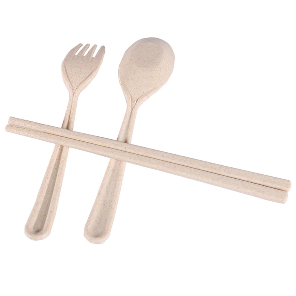 Maxbell Portable Spoon Fork Chopsticks Set with Case Cutlery for Home Office Travel