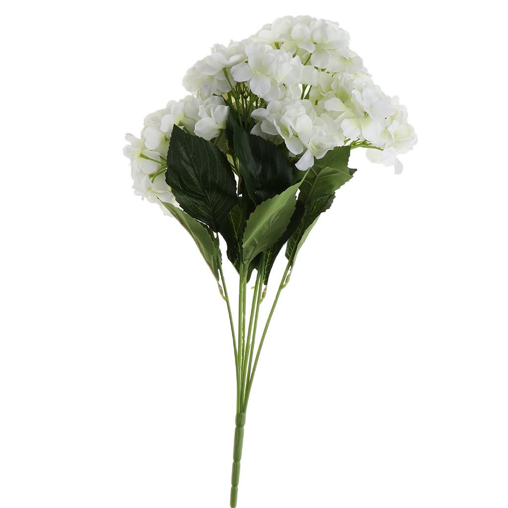Max Maxb Artificial Hydrangea Silk Flower Bouquet Home Garden Decor White