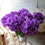 Max Artificial Hydrangea Flower Silk Plant for Wedding Party Garden Decor Purple