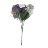 Maxbell Artificial Silk Rose Flowers Bouquet Wedding Home Decoration Props Purple