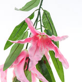 Max Simulation 3-Head Flowers Lily Artificial Plant Home Decor Light Pink