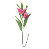 Max Simulation 3-Head Flowers Lily Artificial Plant Home Decor Pink