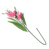 Max Simulation 3-Head Flowers Lily Artificial Plant Home Decor Pink
